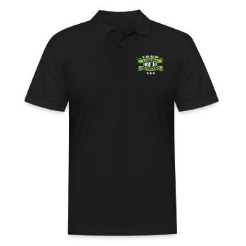Sei ein Teil der Lösung nicht des Problems - Männer Poloshirt - Schwarz - Vorne - Kai (181cm)