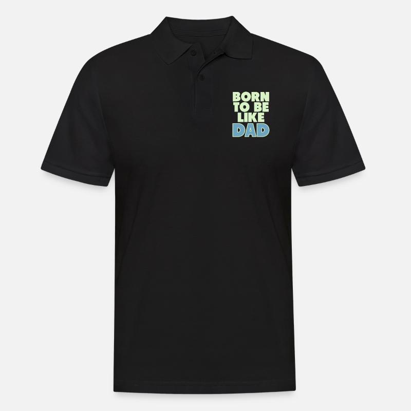 Vater und Sohn - Männer Poloshirt - Schwarz