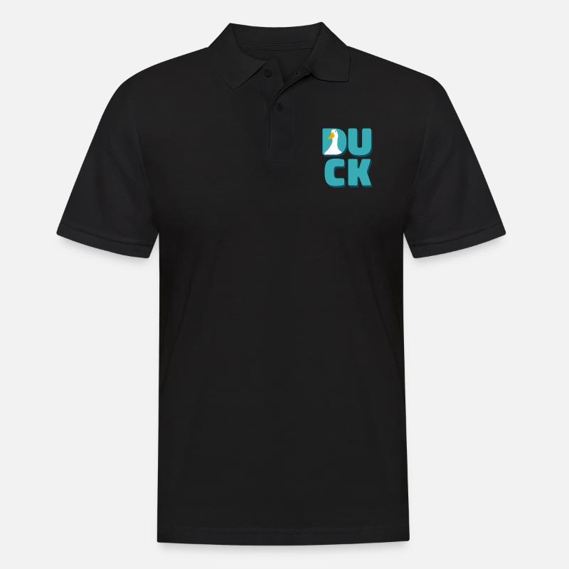 Ente - Männer Poloshirt - Schwarz