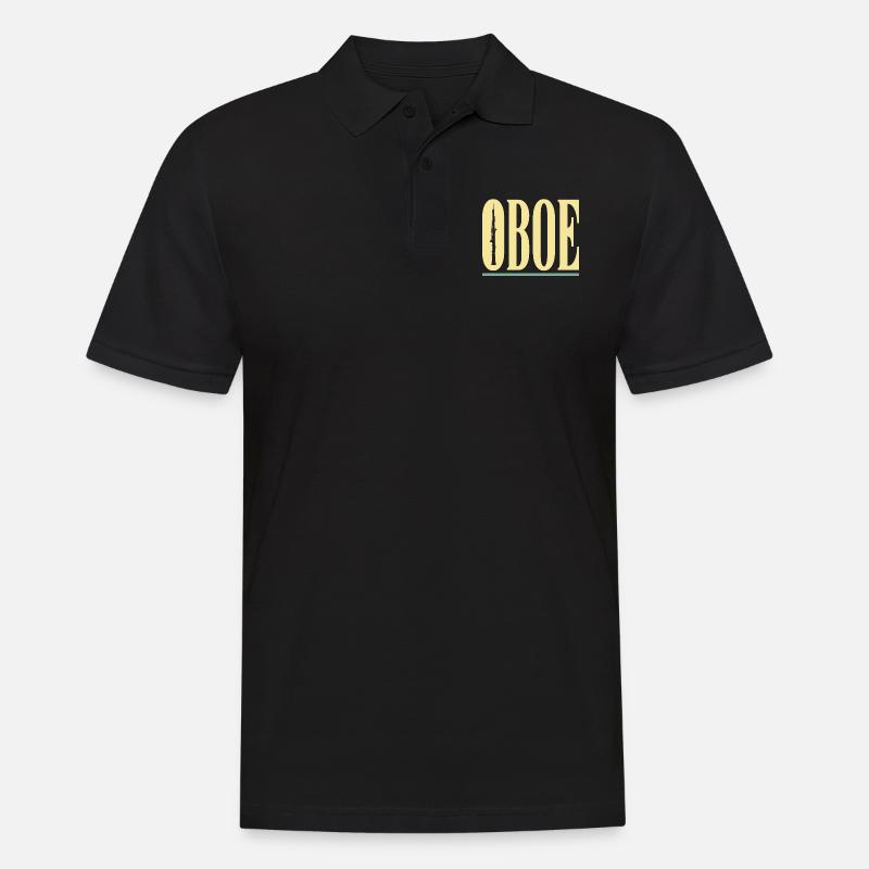 Oboe - Männer Poloshirt - Schwarz