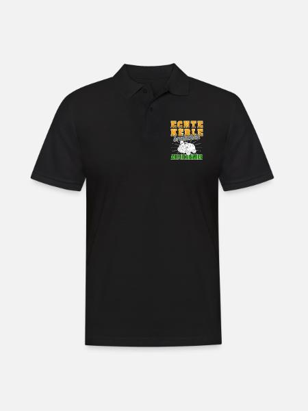Rasenmäher Aufsitzmäher Rasentraktor Gartenarbeit - Männer Poloshirt - Schwarz