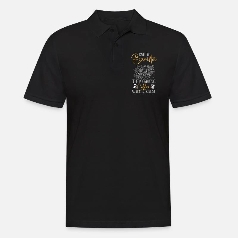 Espresso Kaffeeliebhaber Kaffeetrinker - Männer Poloshirt - Schwarz
