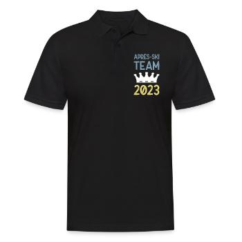 Après Ski 2023 Krone - Men's Polo Shirt - black - Front - Kai (181cm)