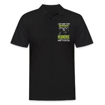 Skydiver Sky Sports Extrêmes Vol - Polo Homme - noir - Devant - Kai (181cm)