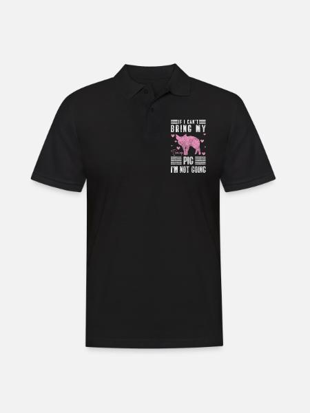 Teacup pig breeding - Men's Polo Shirt - black