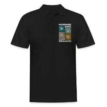 Signe mignon de colibris - Polo Homme - noir - Devant - Kai (181cm)