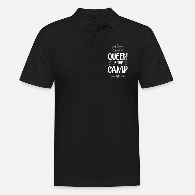 queen camp - Männer Poloshirt - Schwarz