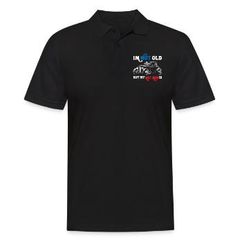 I Am Not Old But My Hot Rod Is - Männer Poloshirt - Schwarz - Vorne - Kai (181cm)