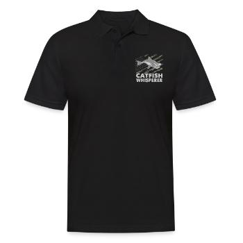 Catfish Whisperer - Wels Catfish Hunter - Männer Poloshirt - Schwarz - Vorne - Kai (181cm)