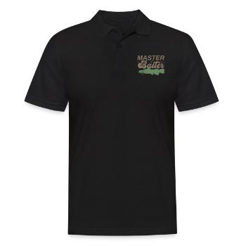 Master Baiter - Wels Catfish Angler Fischen Angeln - Männer Poloshirt - Schwarz - Vorne - Kai (181cm)