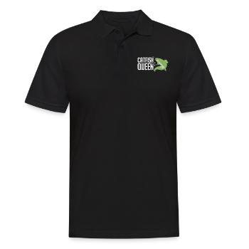 Wels Catfish Queen Fischerin Anglerin - Männer Poloshirt - Schwarz - Vorne - Kai (181cm)