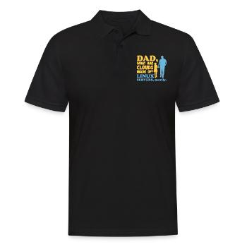 Cloud Computing Informatik Tech - Männer Poloshirt - Schwarz - Vorne - Kai (181cm)