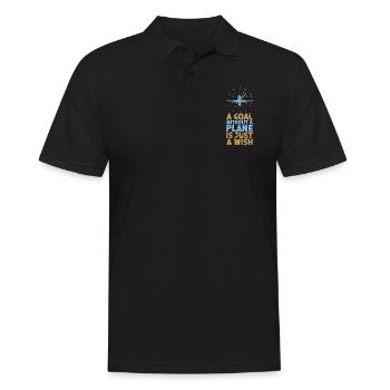 Captain Airline Pilot Jumbo Jet - Men's Polo Shirt - black - Front - Kai (181cm)