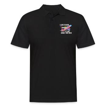 Love It Plane vient pour un pilote cargo - Polo Homme - noir - Devant - Kai (181cm)