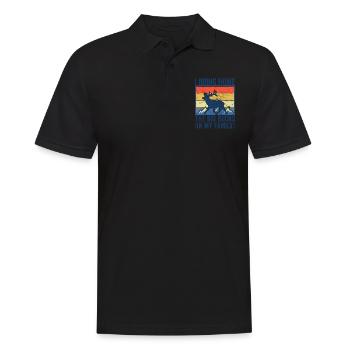 Chasse aux bois de cerf Chasse Saison de chasse - Polo Homme - noir - Devant - Kai (181cm)