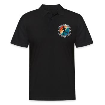 100 Mile Club Ultra Run Trail Running Ultrarunners - Men's Polo Shirt - black - Front - Kai (181cm)