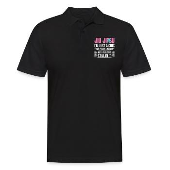 Funny Brazilian Jiu Jitsu Quote BJJ Women - Men's Polo Shirt - black - Front - Kai (181cm)