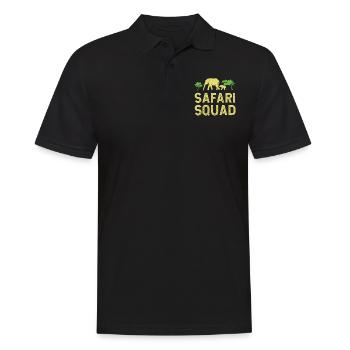Safari Squad - African Safari Adventures - Men's Polo Shirt - black - Front - Kai (181cm)