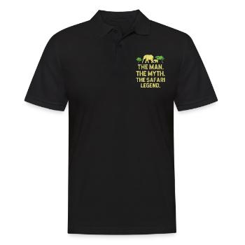 Africa Safari Le mythe de l’homme Safari Legend - Polo Homme - noir - Devant - Kai (181cm)