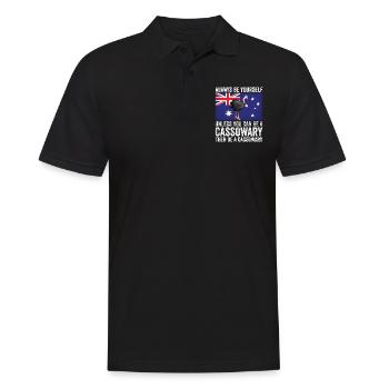Retro Cassowary Bird Vintage Cassowaries - Men's Polo Shirt - black - Front - Kai (181cm)