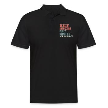 Kilt écossais disant jupe écossaise Écosse - Polo Homme - noir - Devant - Kai (181cm)