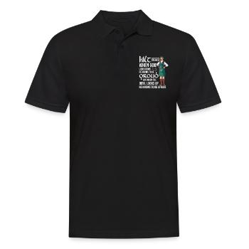 Kilt écossais disant jupe écossaise Écosse - Polo Homme - noir - Devant - Kai (181cm)