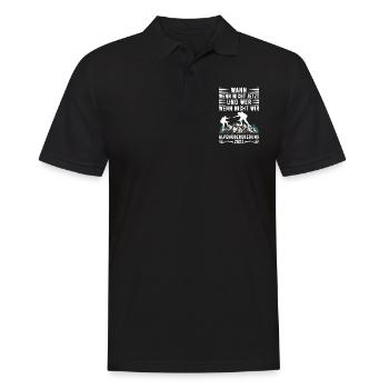 Alpenüberquerung 2023 Spruch Für Alpenüberquerer - Männer Poloshirt - Schwarz - Vorne - Kai (181cm)