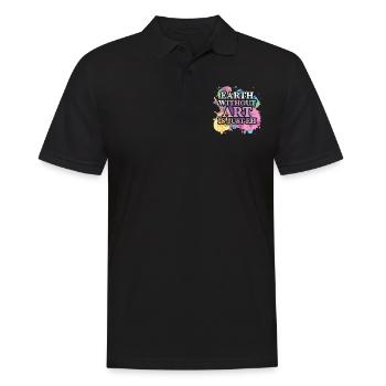 Professeur d’art Drôle de dicteur Cours d’art Cours d’art - Polo Homme - noir - Devant - Kai (181cm)