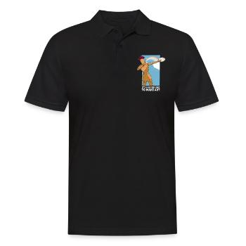 Professeur d’art Drôle de dicteur Cours d’art Cours d’art - Polo Homme - noir - Devant - Kai (181cm)