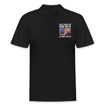 Retro Excavator Slogan Excavator Driver Construction Site - Men's Polo Shirt - black - Front - Kai (181cm)