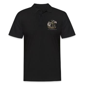 MTB rider mountain bike I'm rarely bikeless - Men's Polo Shirt - black - Front - Kai (181cm)