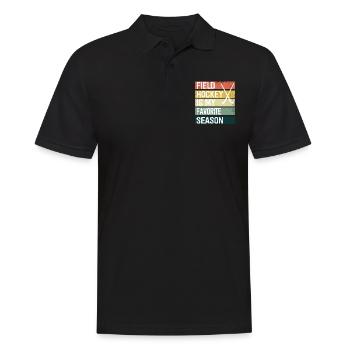 Field hockey is my favorite season indoor hockey - Men's Polo Shirt - black - Front - Kai (181cm)