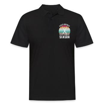 Field hockey is my favorite season indoor hockey - Men's Polo Shirt - black - Front - Kai (181cm)
