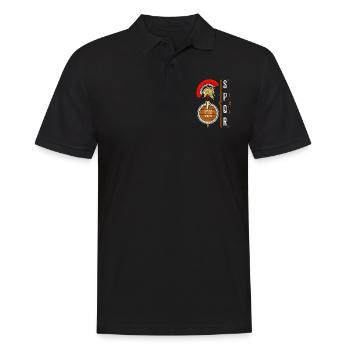 Lateinische Redewendung Römisches Reich Veni, Vidi, Vici - Männer Poloshirt - Schwarz - Vorne - Kai (181cm)