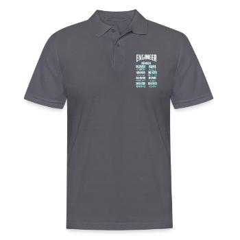 Ingénieur linguistique Carrière d’ingénieur - Polo Homme - charbon - Devant - Nico (186cm)