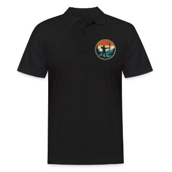 Retro Vintage Bow Hunting Archery Gifts - Men's Polo Shirt - black - Front - Kai (181cm)