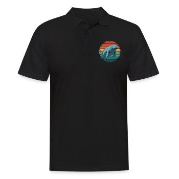 Lamantin Rétro Vintage Océan Animal Drôle Vache de Mer - Polo Homme - noir - Devant - Kai (181cm)