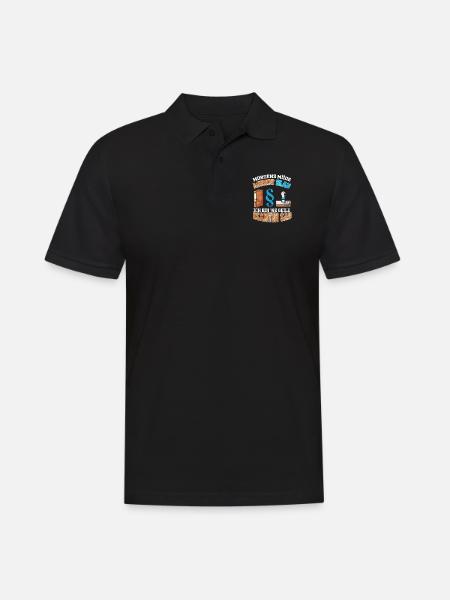 Morgens Müde Abends Blau Geile Beamten Sau - Männer Poloshirt - Schwarz