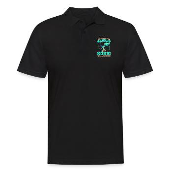 Der König will Lackieren Autolackierer & Lackierer - Männer Poloshirt - Schwarz - Vorne - Kai (181cm)