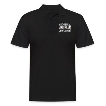 Just Explaining - Mechanical Engineer - Men's Polo Shirt - black - Front - Kai (181cm)