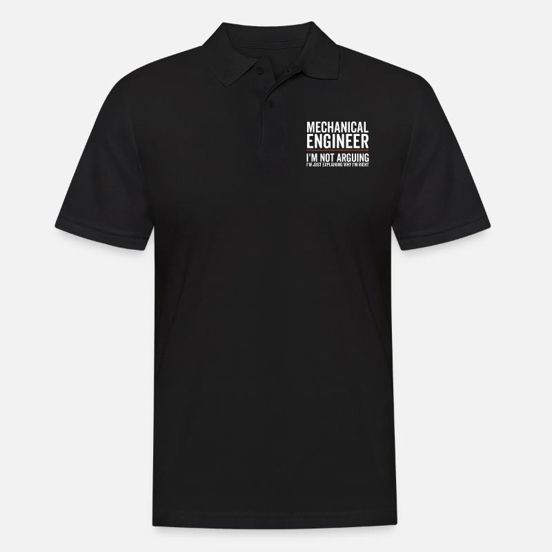 Just Explaining - Mechanical Engineer - Men's Polo Shirt - black
