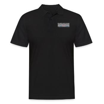 Vorsicht Wer Hasst - LGBTQ Trans Ally - Männer Poloshirt - Schwarz - Vorne - Kai (181cm)