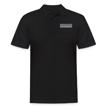 Vorsichtig, Wer Hasst - Transgender - Männer Poloshirt - Schwarz - Vorne - Kai (181cm)