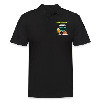 Hochzeit Witziger Spruch für Gäste einer Hochzeit - Männer Poloshirt - Schwarz - Vorne - Kai (181cm)