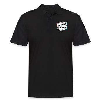 S’en aller - Descendre - Tirer la laisse - Imbécile - Polo Homme - noir - Devant - Kai (181cm)