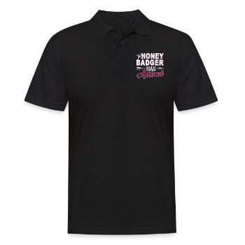 Honey Badger The Honey Badger Has Arrived - Men's Polo Shirt - black - Front - Kai (181cm)