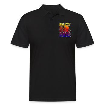 Cycling Cycling Enjoy The Ride - Men's Polo Shirt - black - Front - Kai (181cm)