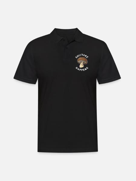 Shiitake Happens Gift - Men's Polo Shirt - black