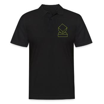 Cobble Roubaix Icon Gelb - Männer Poloshirt - Schwarz - Vorne - Kai (181cm)