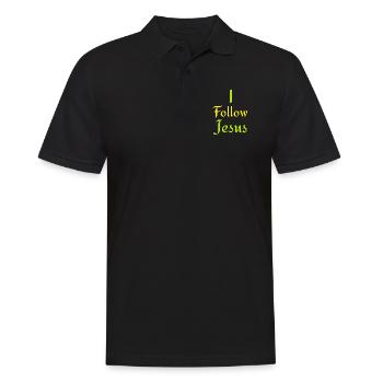 I Follow Jesus - Polo Homme - noir - Devant - Kai (181cm)